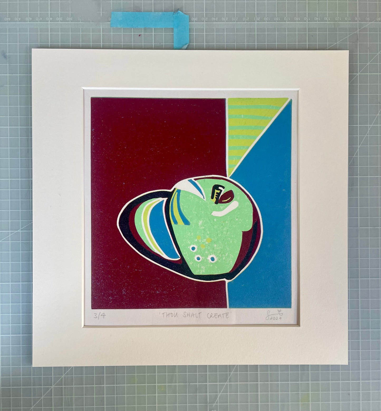 'Thou Shalt Create' - Original Limited Edition Linocut Print