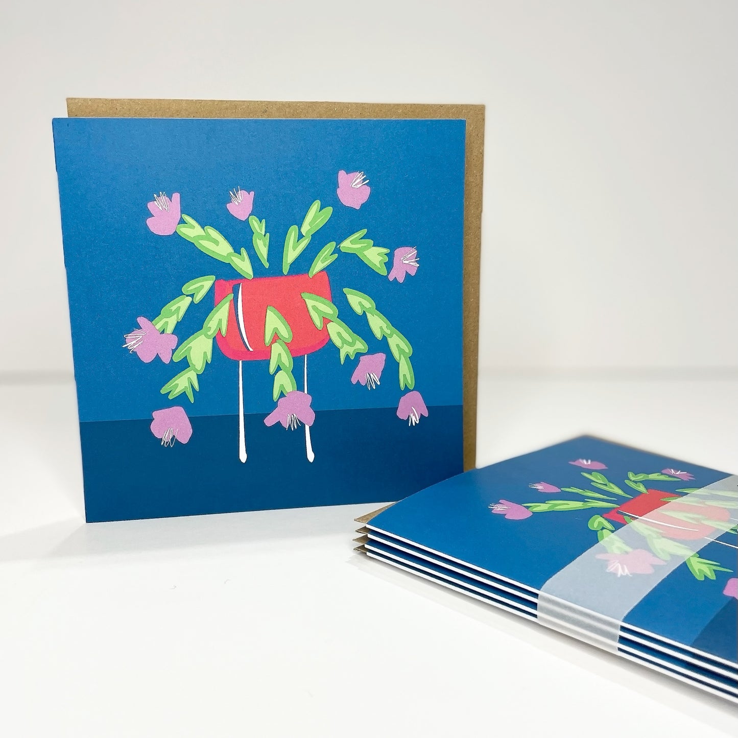 "Christmas Cactus" - Greeting Card