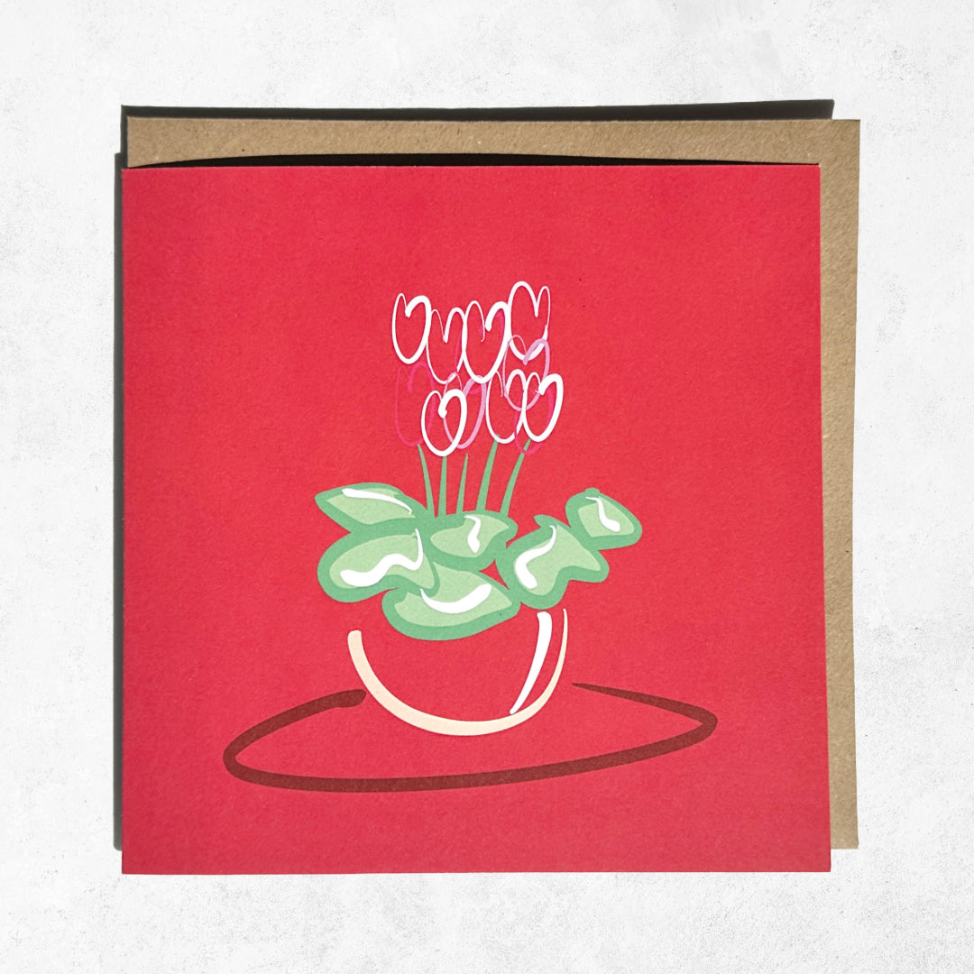 "Cyclamen" - Greeting Card
