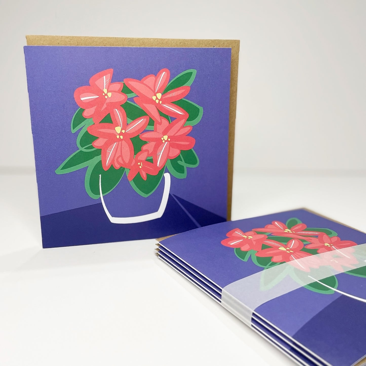 "Poinsettia" - Greeting Card