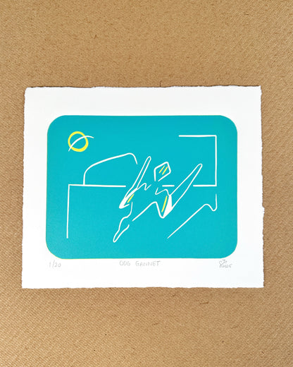 WiLD ALBA - 006 Gannet - Limited Edition Reduction Linocut