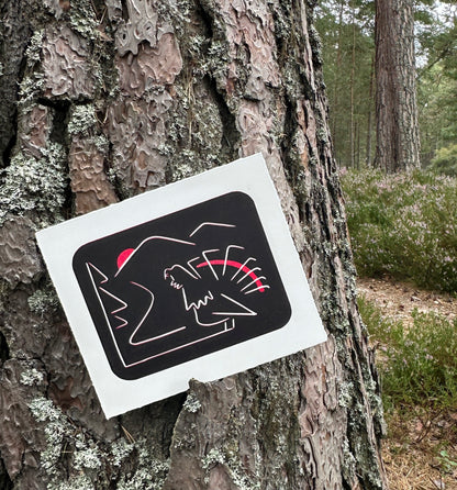 WiLD ALBA - 001 Capercaillie - Limited Edition Reduction Linocut
