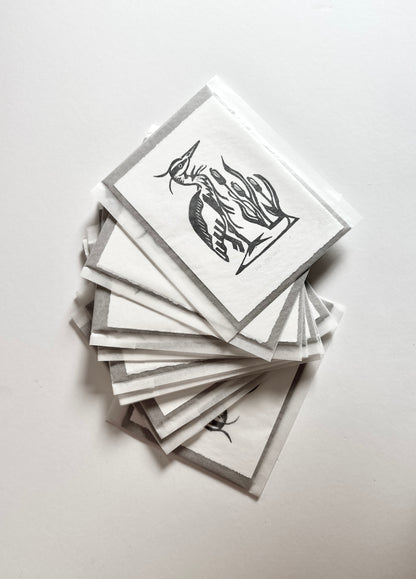 Mr. Heron Linocut Print