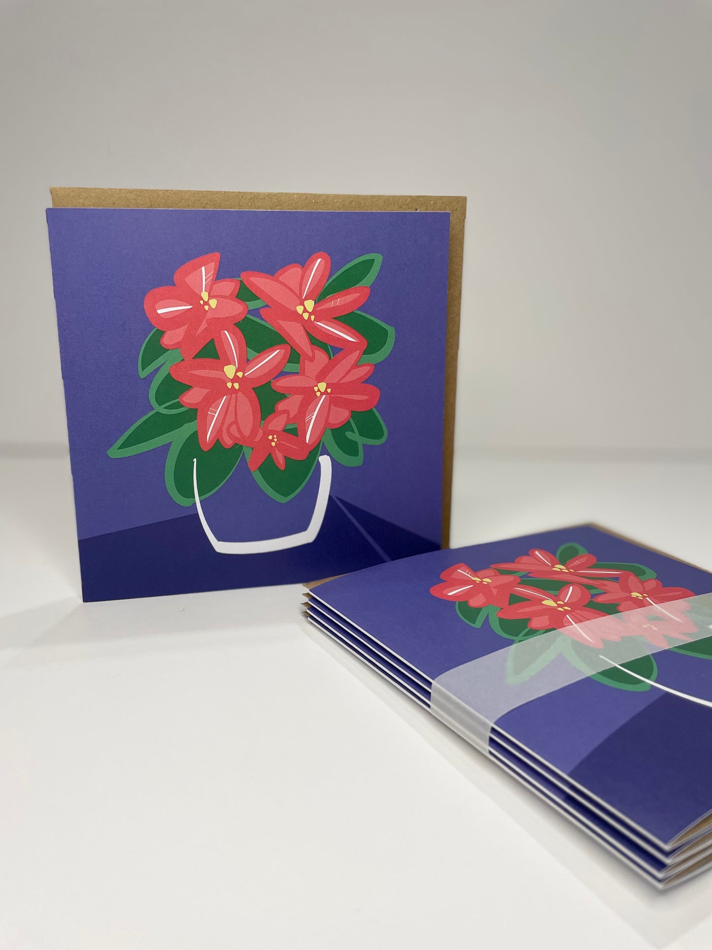 "Poinsettia" - Greeting Card