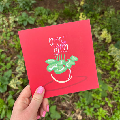 'Cyclamen' - Greeting Card