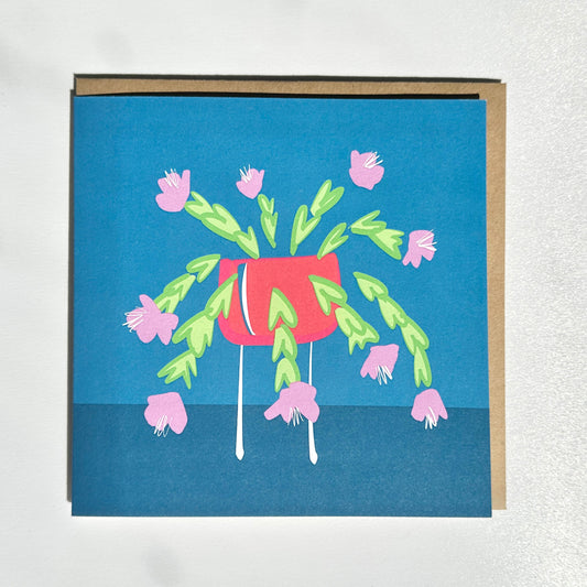 "Christmas Cactus" - Greeting Card