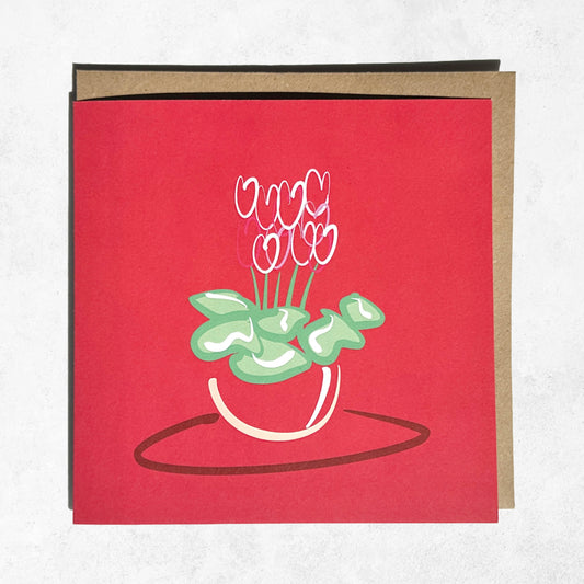 "Cyclamen" - Greeting Card