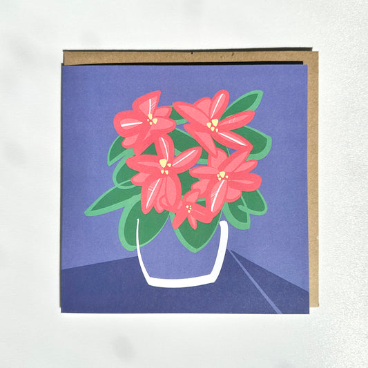 "Poinsettia" - Greeting Card