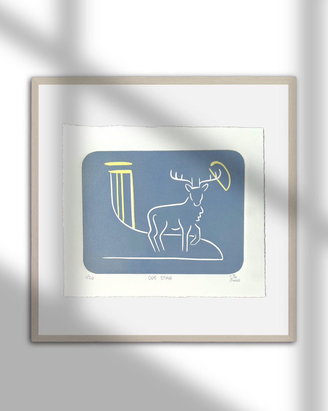 WiLD ALBA - 005 Stag - Limited Edition Reduction Linocut